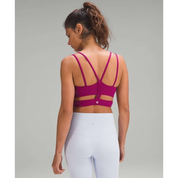 Lululemon Ribbed Nulu Strappy Yoga Longline Bra - Light Support A/B Cup - Sz 10 - Picture 5 of 7